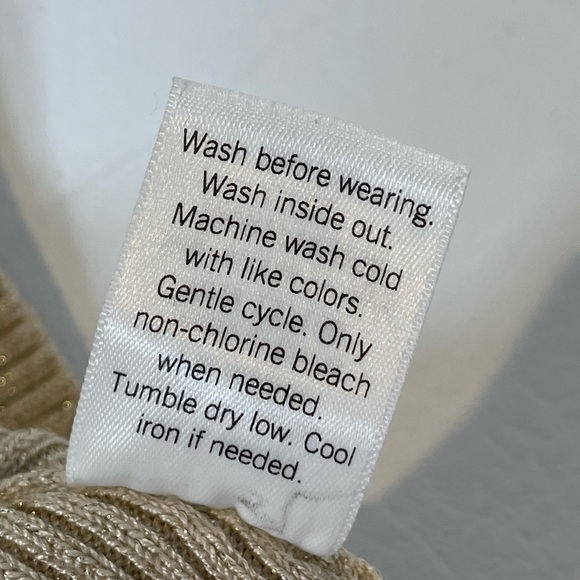 INTEMPO Cold Shoulder, Long Sleeve, Turtleneck Champagne Sweater. Medium New - Picture 5 of 13